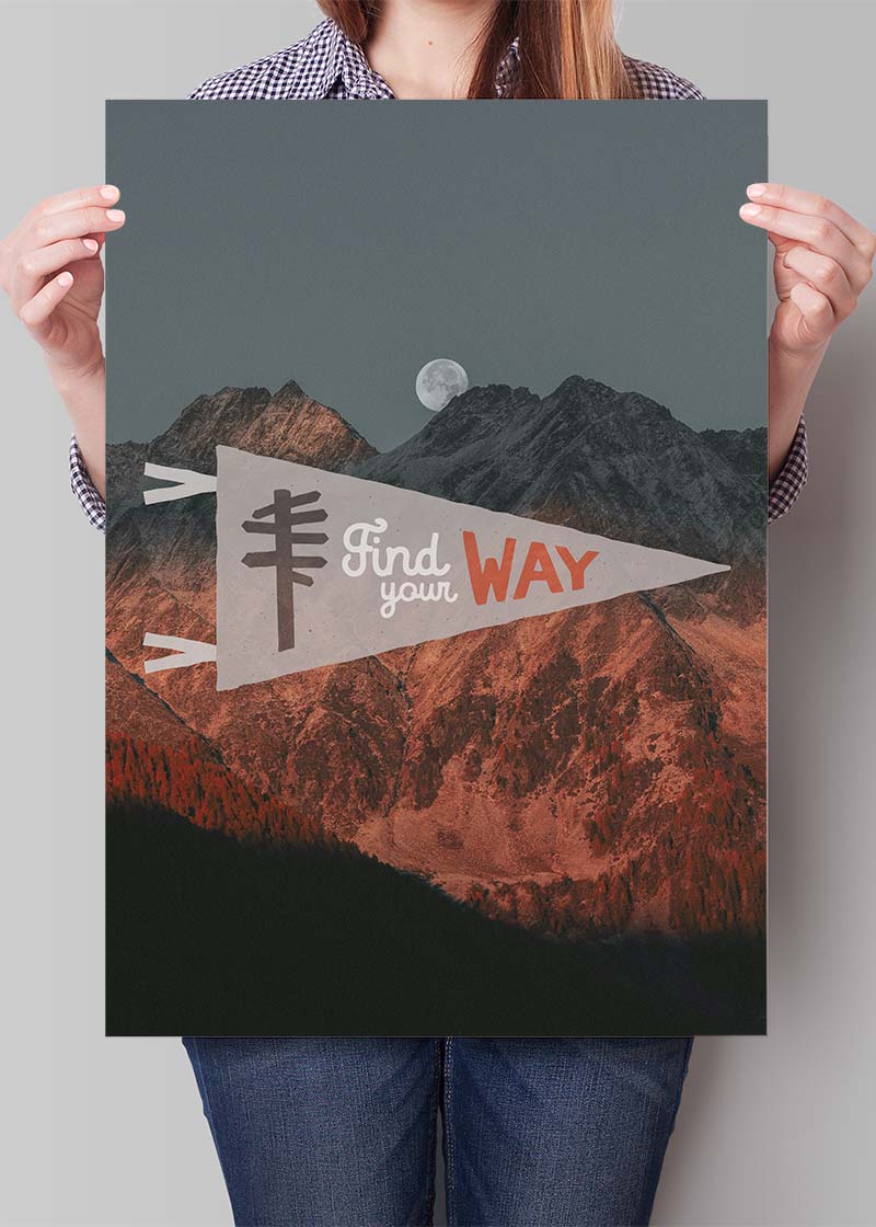 Find Your Way Pennant Print