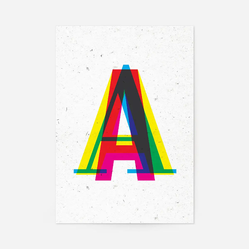 Single CMYK Letter Personalised Initial Print