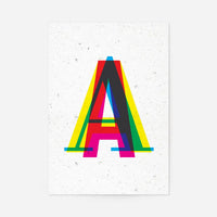Single CMYK Letter Personalised Initial Print
