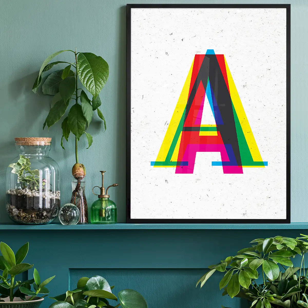 Single CMYK Letter Personalised Initial Print