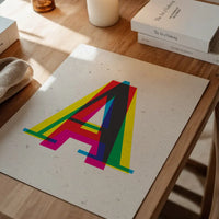 Single CMYK Letter Personalised Initial Print