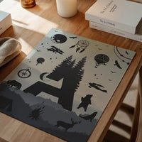Single Outdoor Wilderness Letter Personalised Initial Print