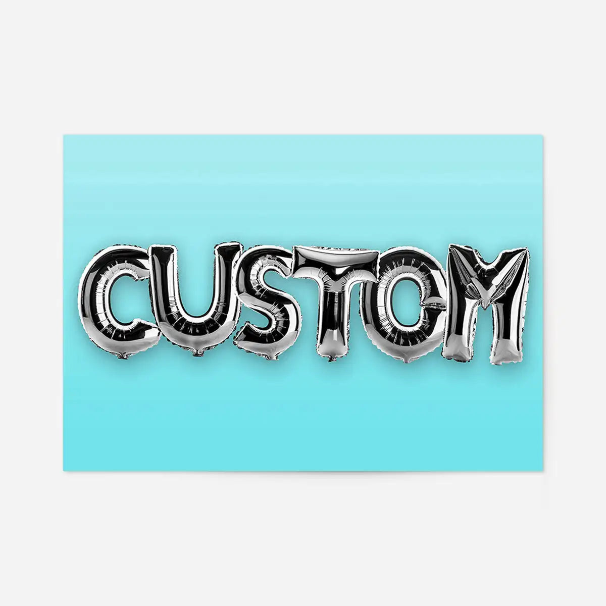 Foil Balloon Style Personalised Name Blue Print