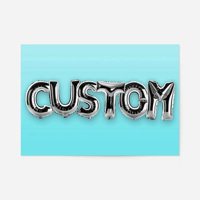 Foil Balloon Style Personalised Name Blue Print