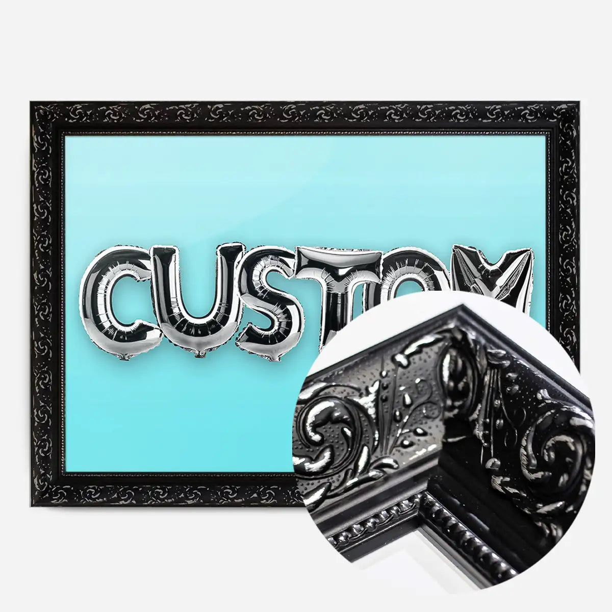 Foil Balloon Style Personalised Name Blue Print