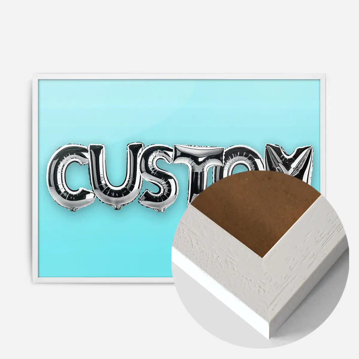 Foil Balloon Style Personalised Name Blue Print