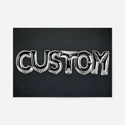 Foil Balloon Style Personalised Name Grey Print