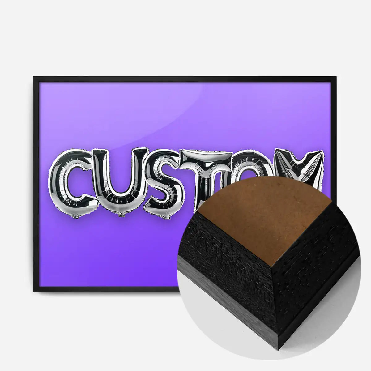 Foil Balloon Style Personalised Name Purple Print