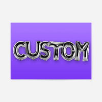 Foil Balloon Style Personalised Name Purple Print