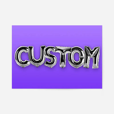 Foil Balloon Style Personalised Name Purple Print