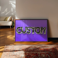 Foil Balloon Style Personalised Name Purple Print
