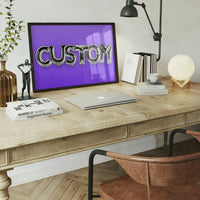Foil Balloon Style Personalised Name Purple Print