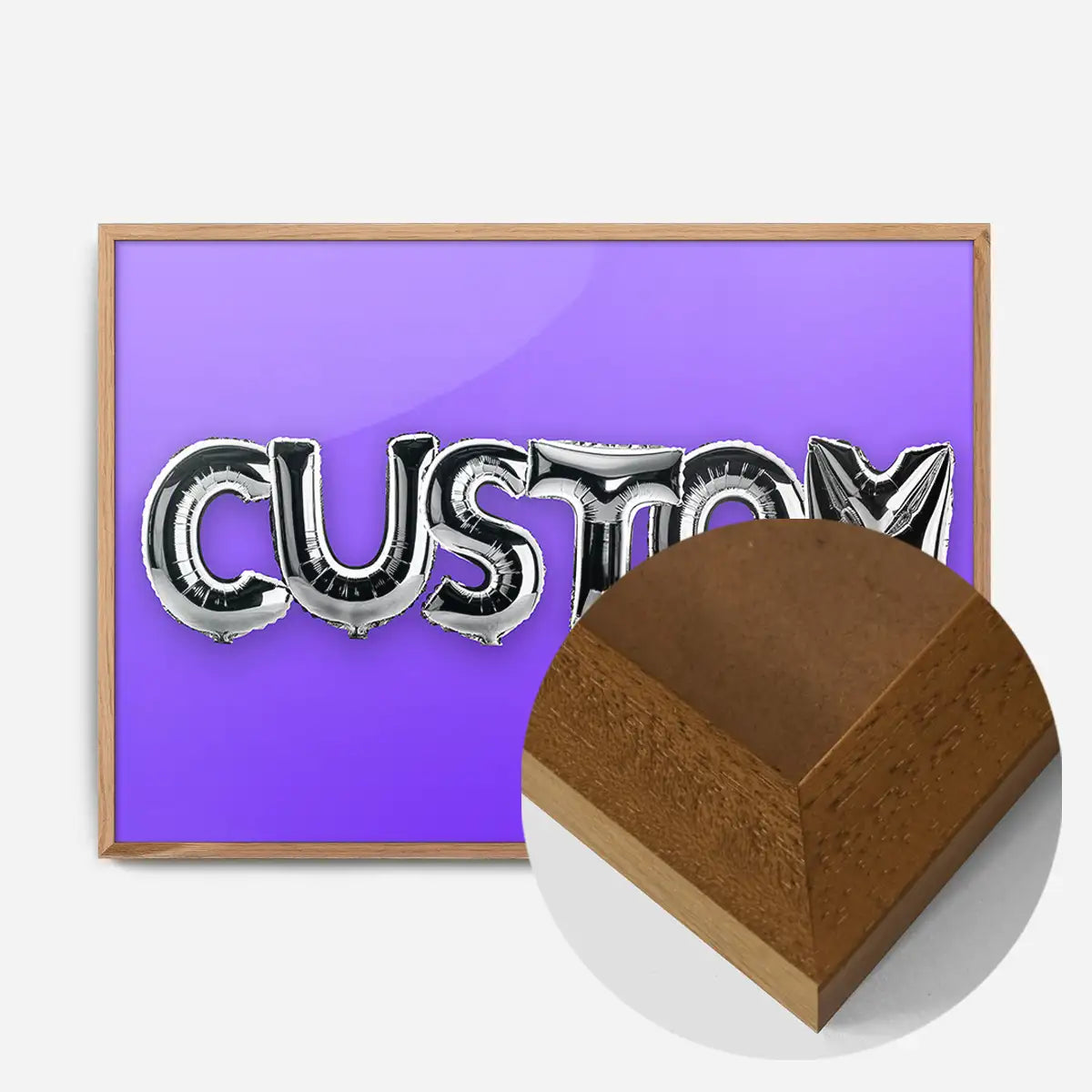 Foil Balloon Style Personalised Name Purple Print