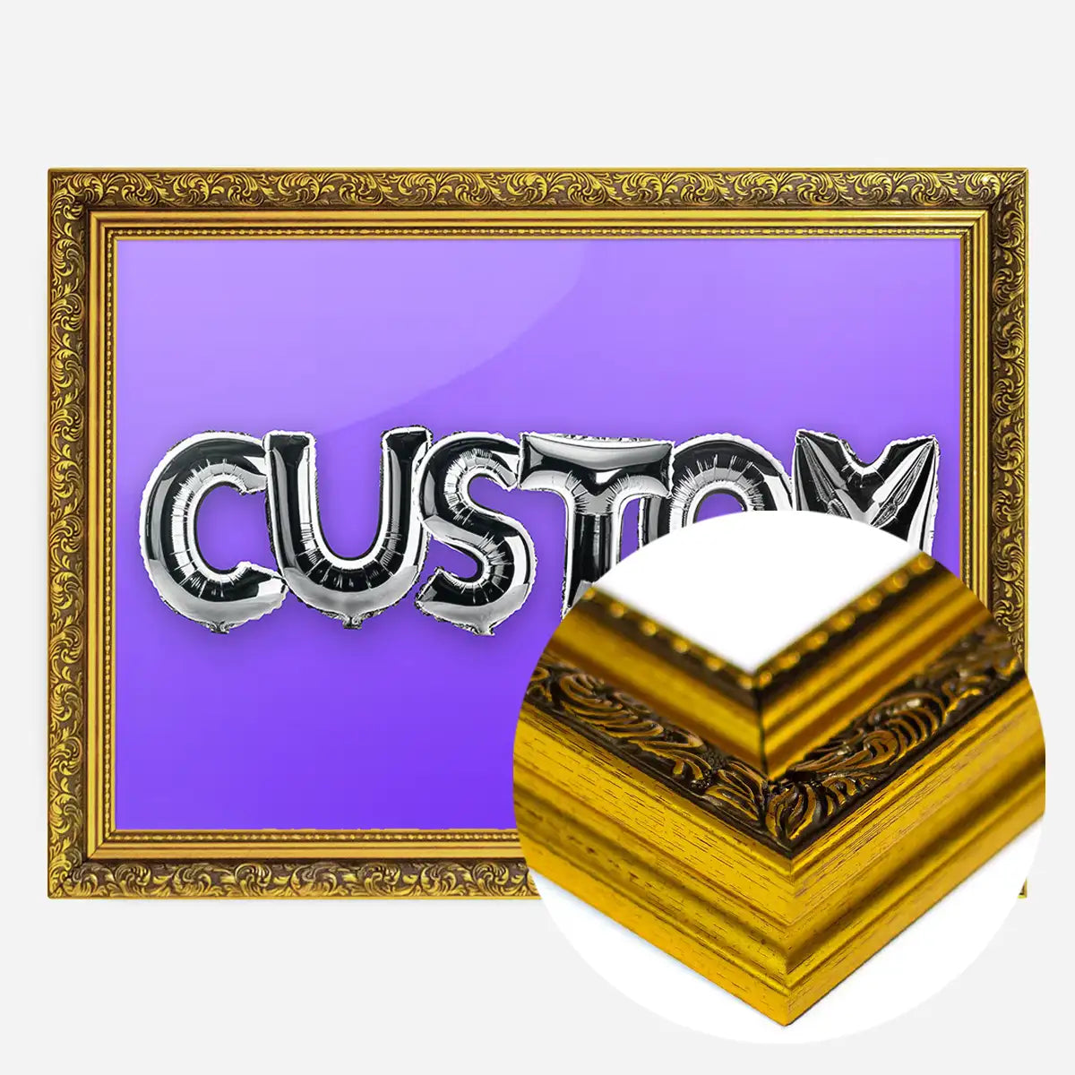 Foil Balloon Style Personalised Name Purple Print