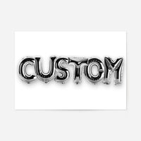 Foil Balloon Style Personalised Name White Print