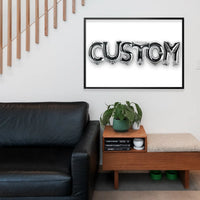 Foil Balloon Style Personalised Name White Print