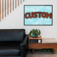 Brown Fur Style Blue Sky Personalised Name Print