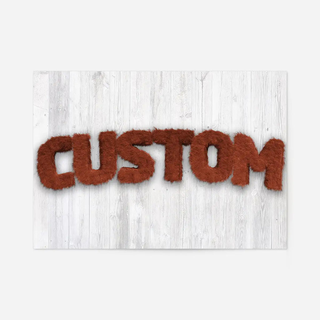 Fur Style Wood Personalised Name Print