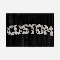 Dalmation Fur Style Wood Personalised Name Print