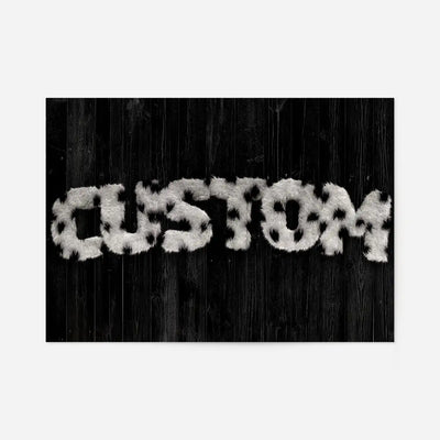 Dalmation Fur Style Wood Personalised Name Print
