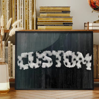 Dalmation Fur Style Wood Personalised Name Print