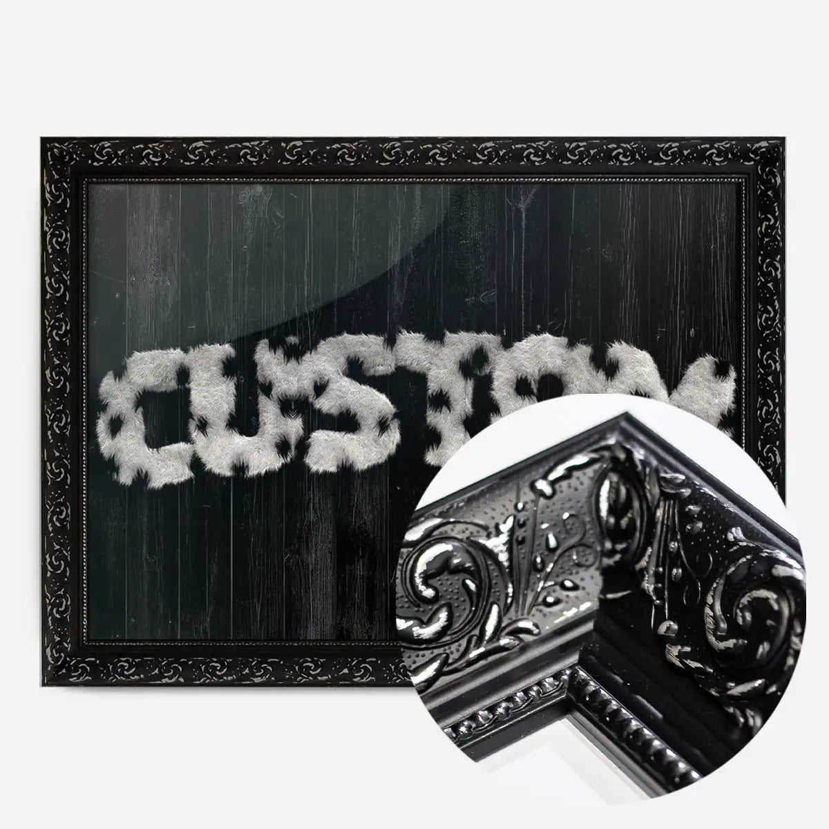 Dalmation Fur Style Wood Personalised Name Print