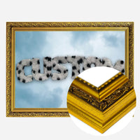 Dalmation Fur Style Blue Sky Personalised Name Print