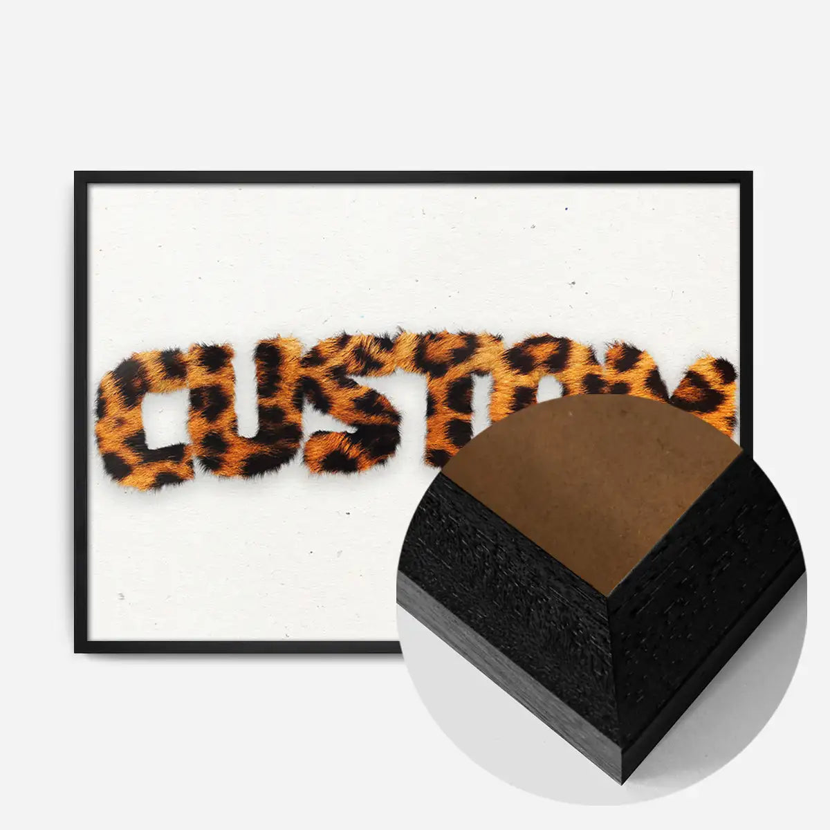 Leopard Print Fur Style Personalised Name Print
