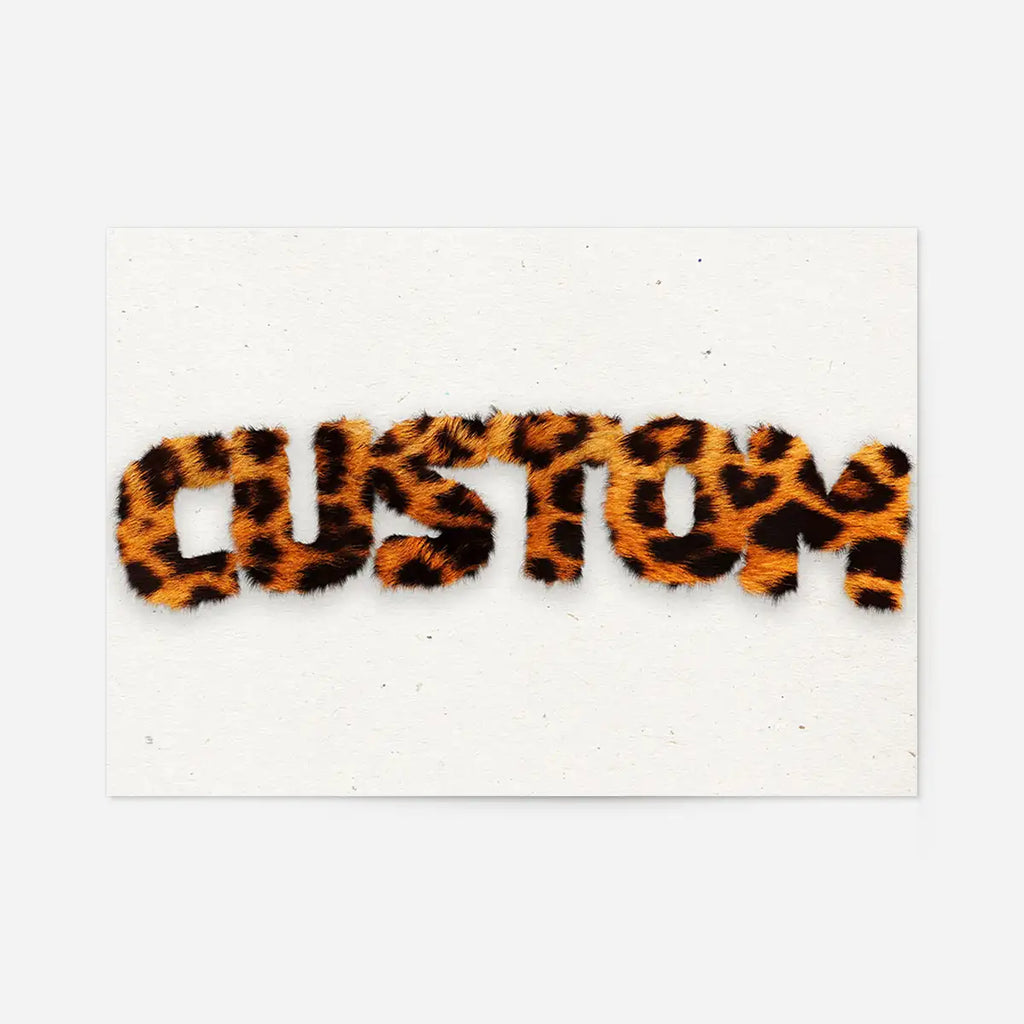 Leopard Print Fur Style Personalised Name Print