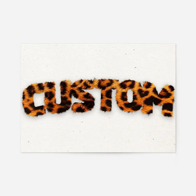 Leopard Print Fur Style Personalised Name Print