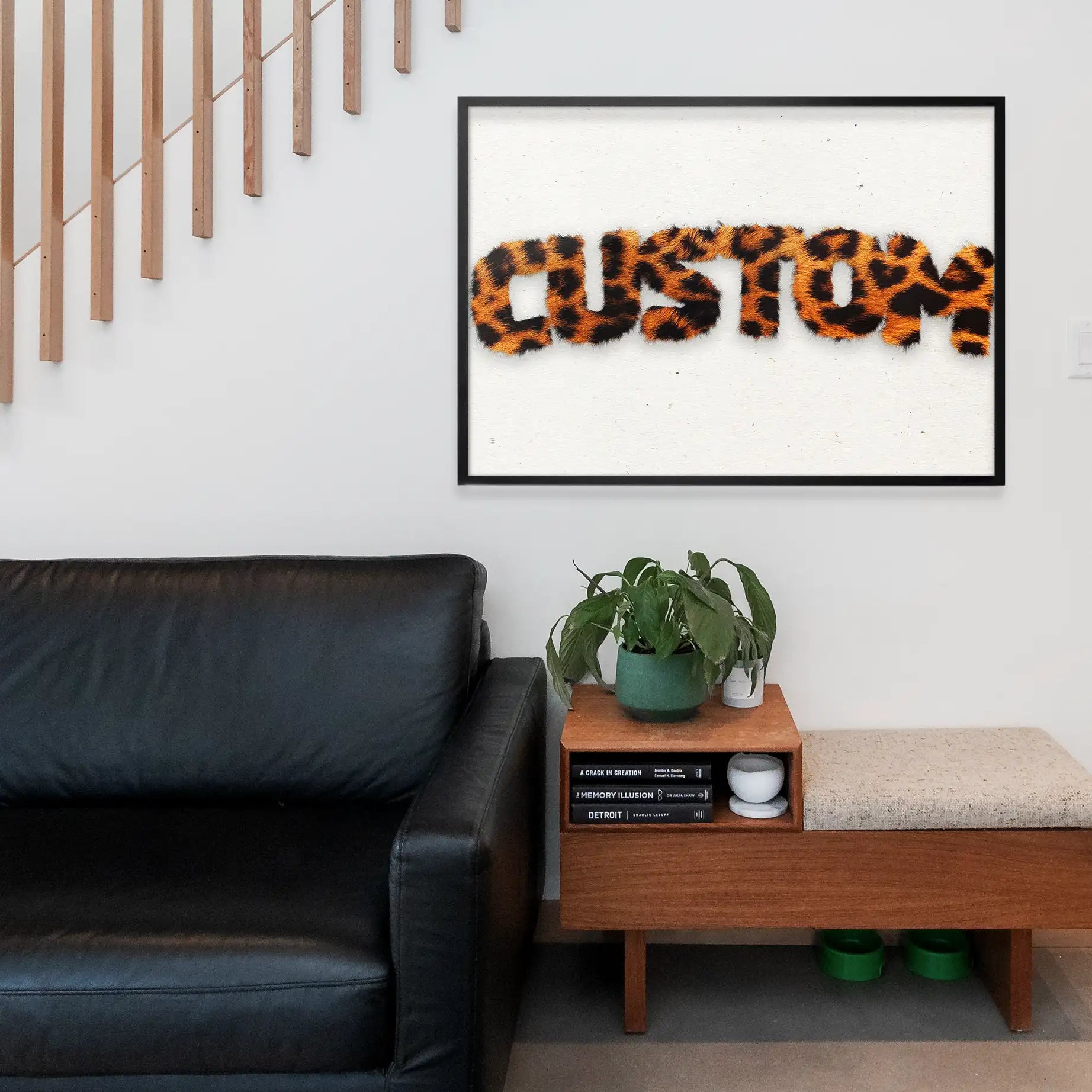 Leopard Print Fur Style Personalised Name Print