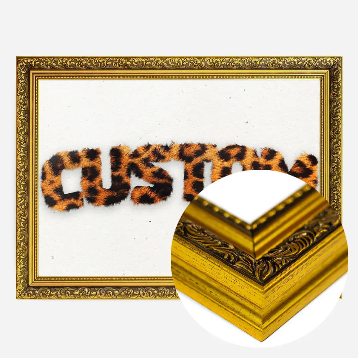 Leopard Print Fur Style Personalised Name Print – InkAndDrop