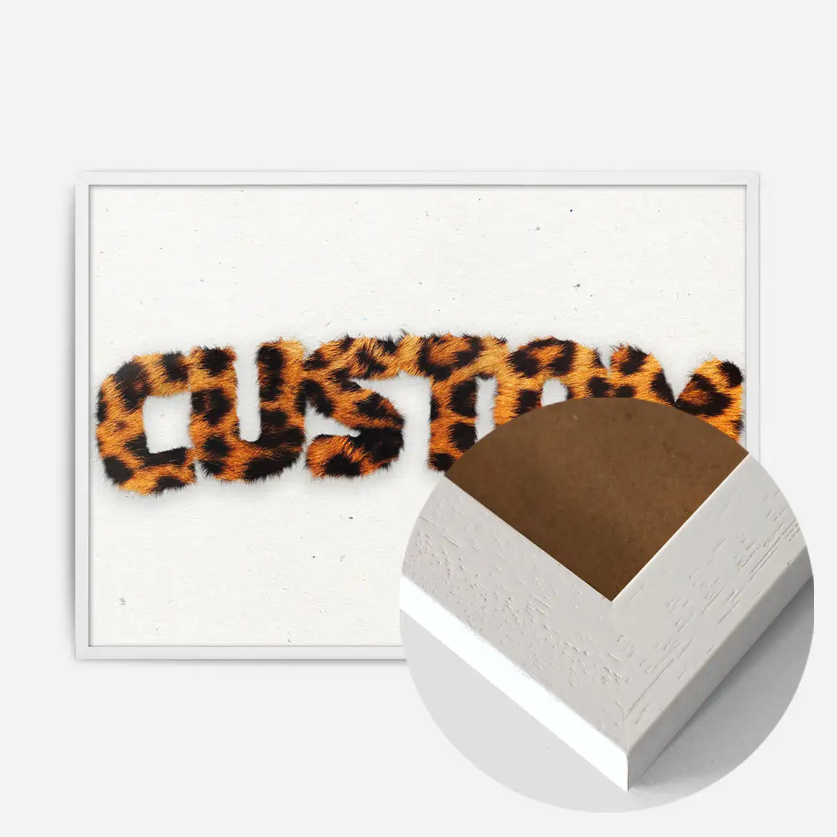 Leopard Print Fur Style Personalised Name Print