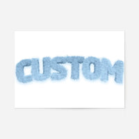 Pastel Blue Fur Style Personalised Name Print