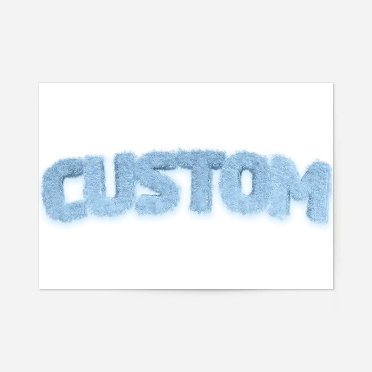 Pastel Blue Fur Style Personalised Name Print