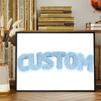 Pastel Blue Fur Style Personalised Name Print