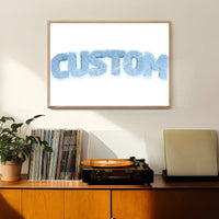 Pastel Blue Fur Style Personalised Name Print