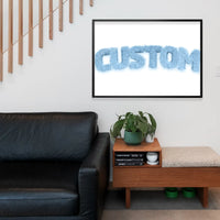 Pastel Blue Fur Style Personalised Name Print
