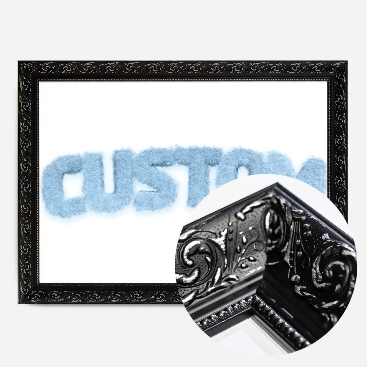 Pastel Blue Fur Style Personalised Name Print