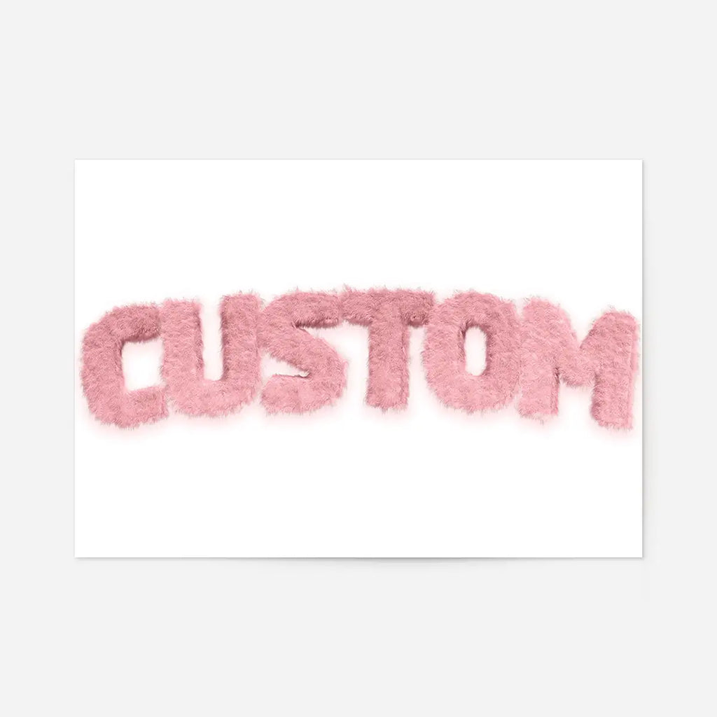 Pastel Fur Style Personalised Name Print