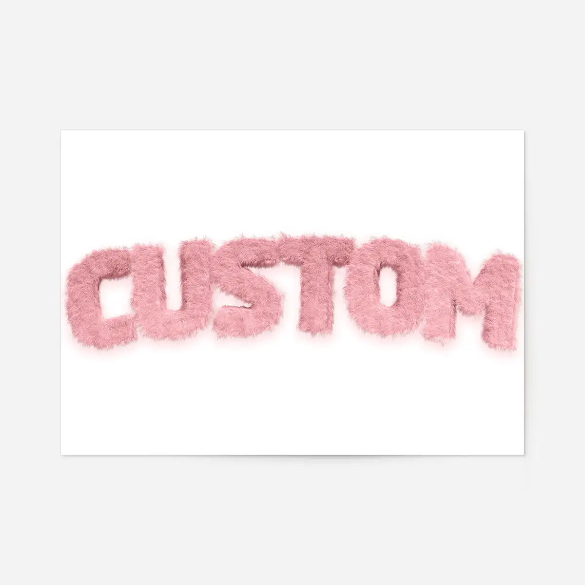 Pastel Pink Fur Style Personalised Name Print