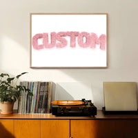 Pastel Pink Fur Style Personalised Name Print