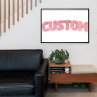 Pastel Pink Fur Style Personalised Name Print