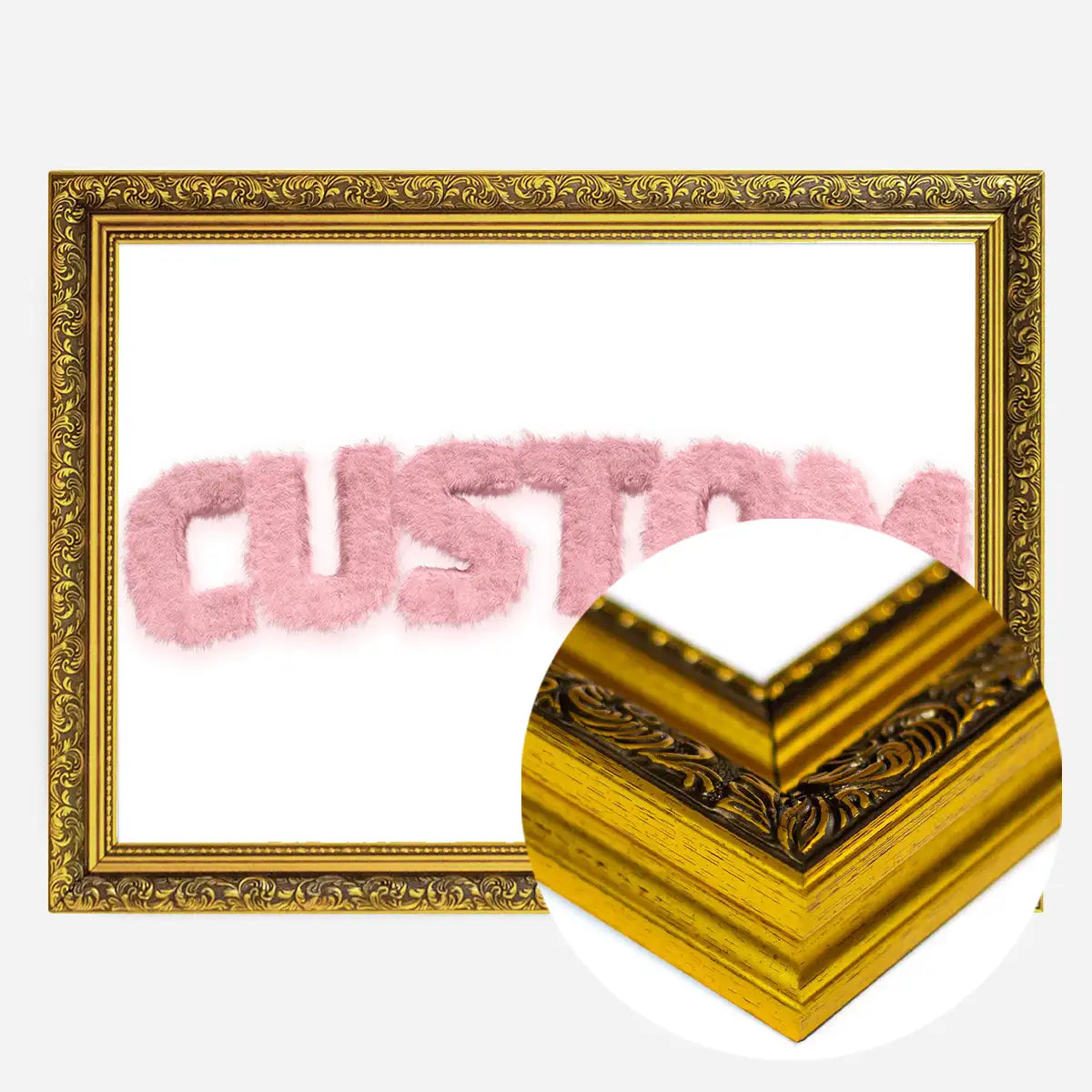 Pastel Pink Fur Style Personalised Name Print