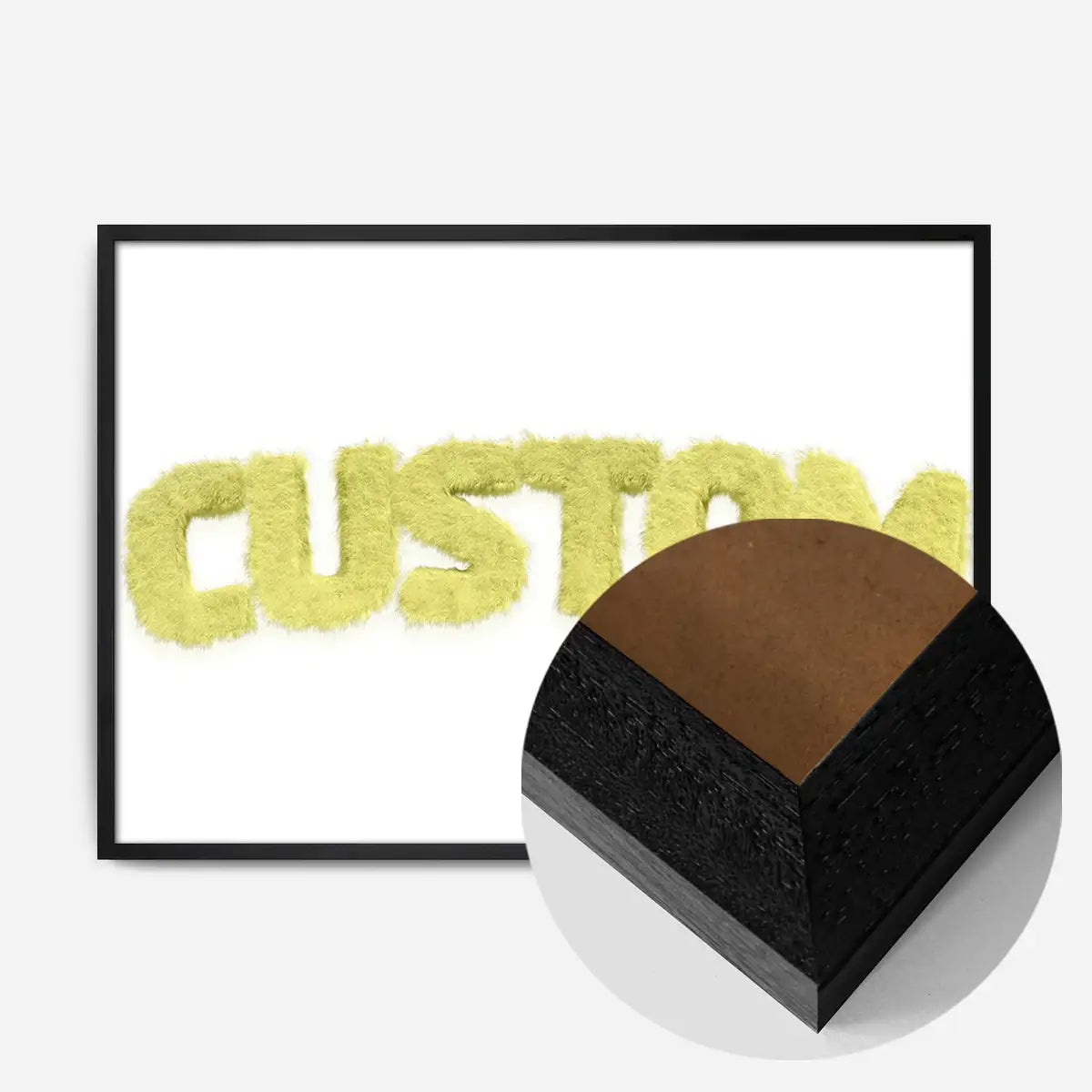 Pastel Yellow Fur Style Personalised Name Print