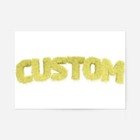 Pastel Yellow Fur Style Personalised Name Print