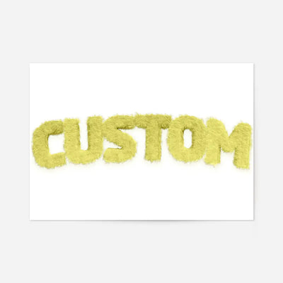 Pastel Yellow Fur Style Personalised Name Print