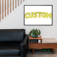 Pastel Yellow Fur Style Personalised Name Print