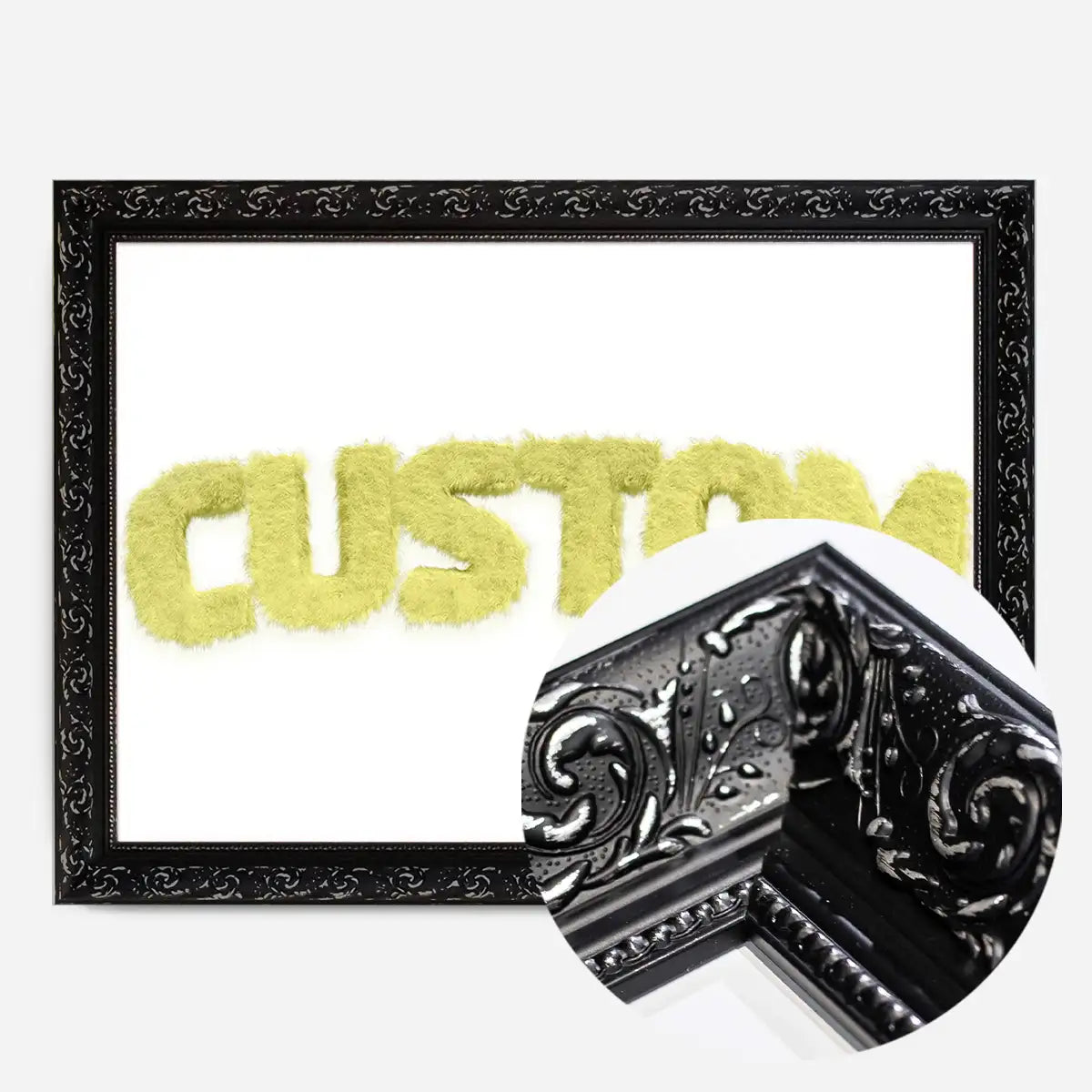 Pastel Yellow Fur Style Personalised Name Print