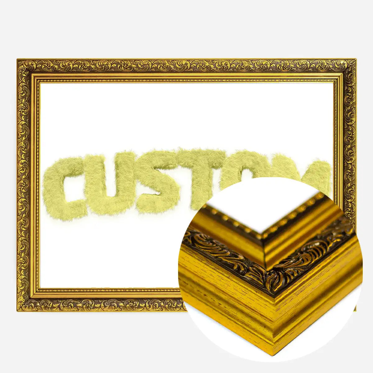 Pastel Yellow Fur Style Personalised Name Print